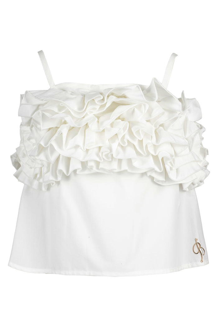 Top White Cotone Elastan