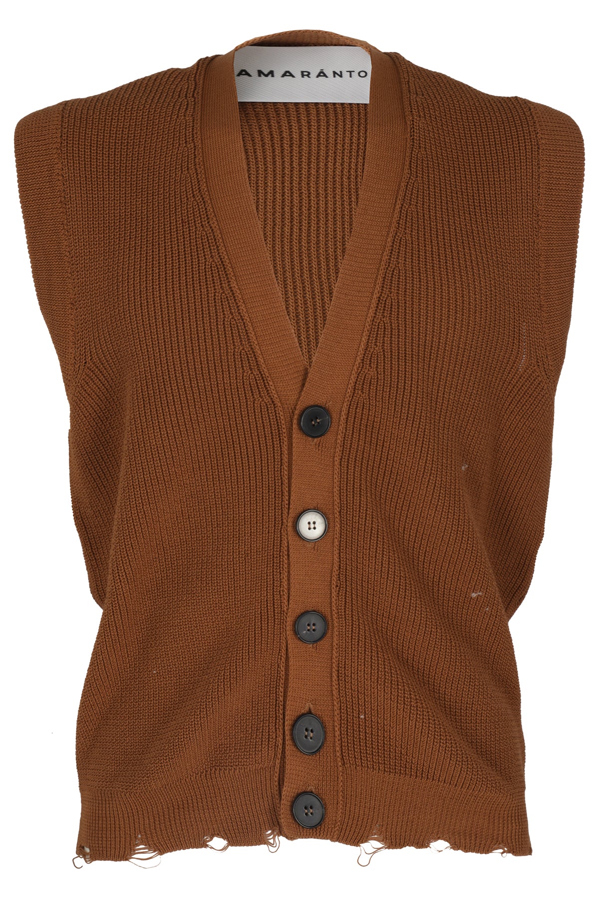 Knitwear Brown Cotone Gilet