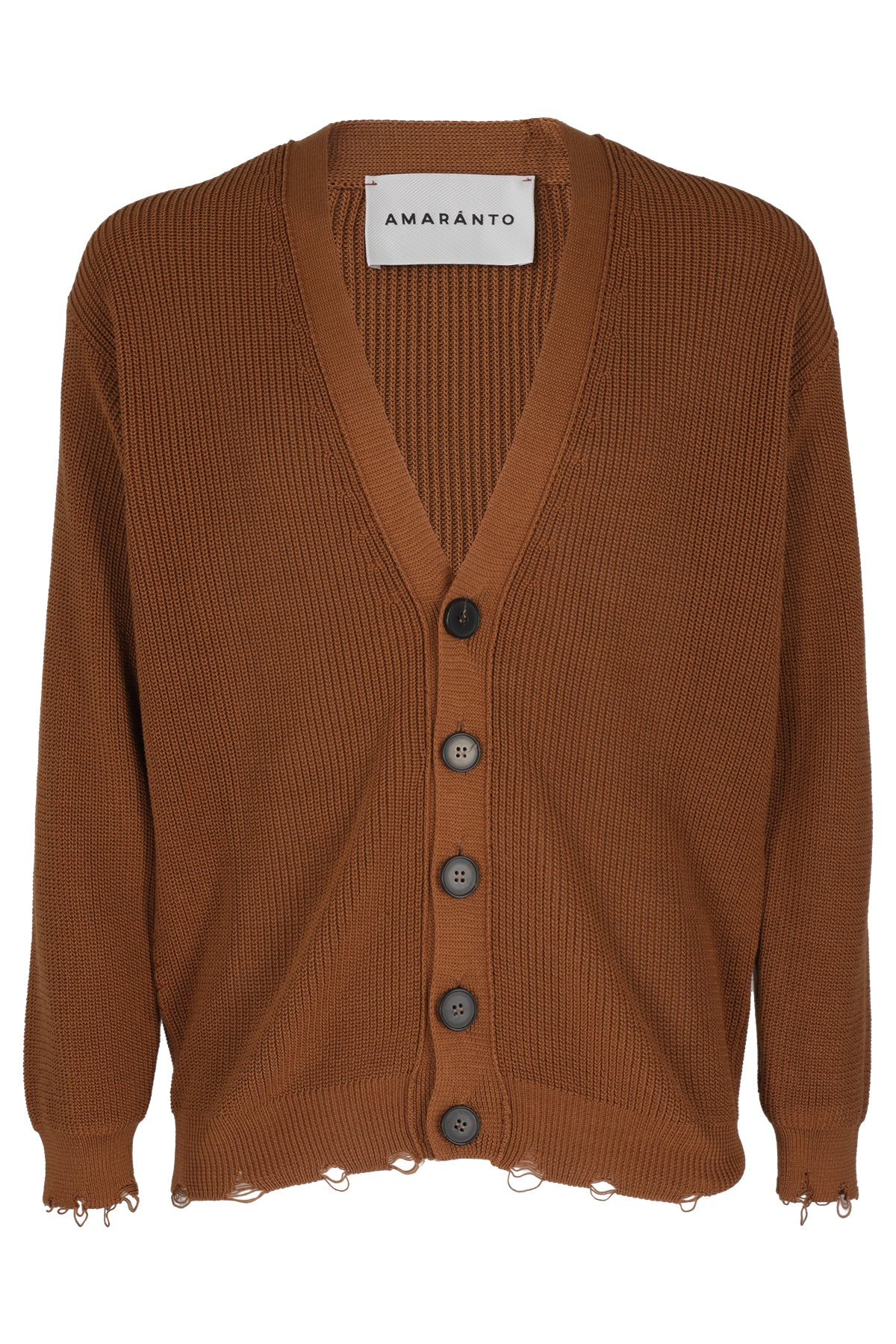 Knitwear Cardigan Brown Cotone Maglia