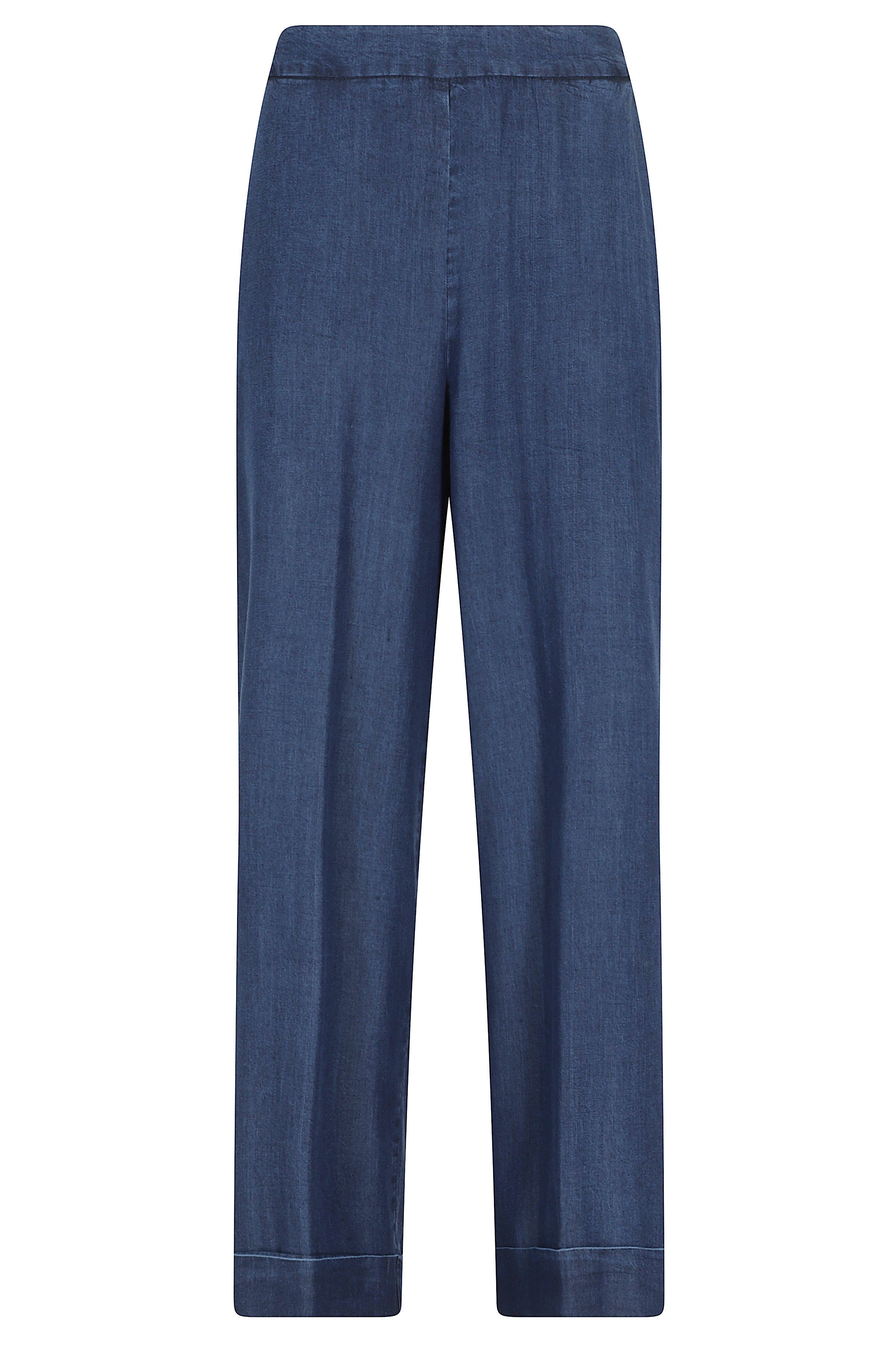 Pantalone Kirk Blue Tencel Pantaloni