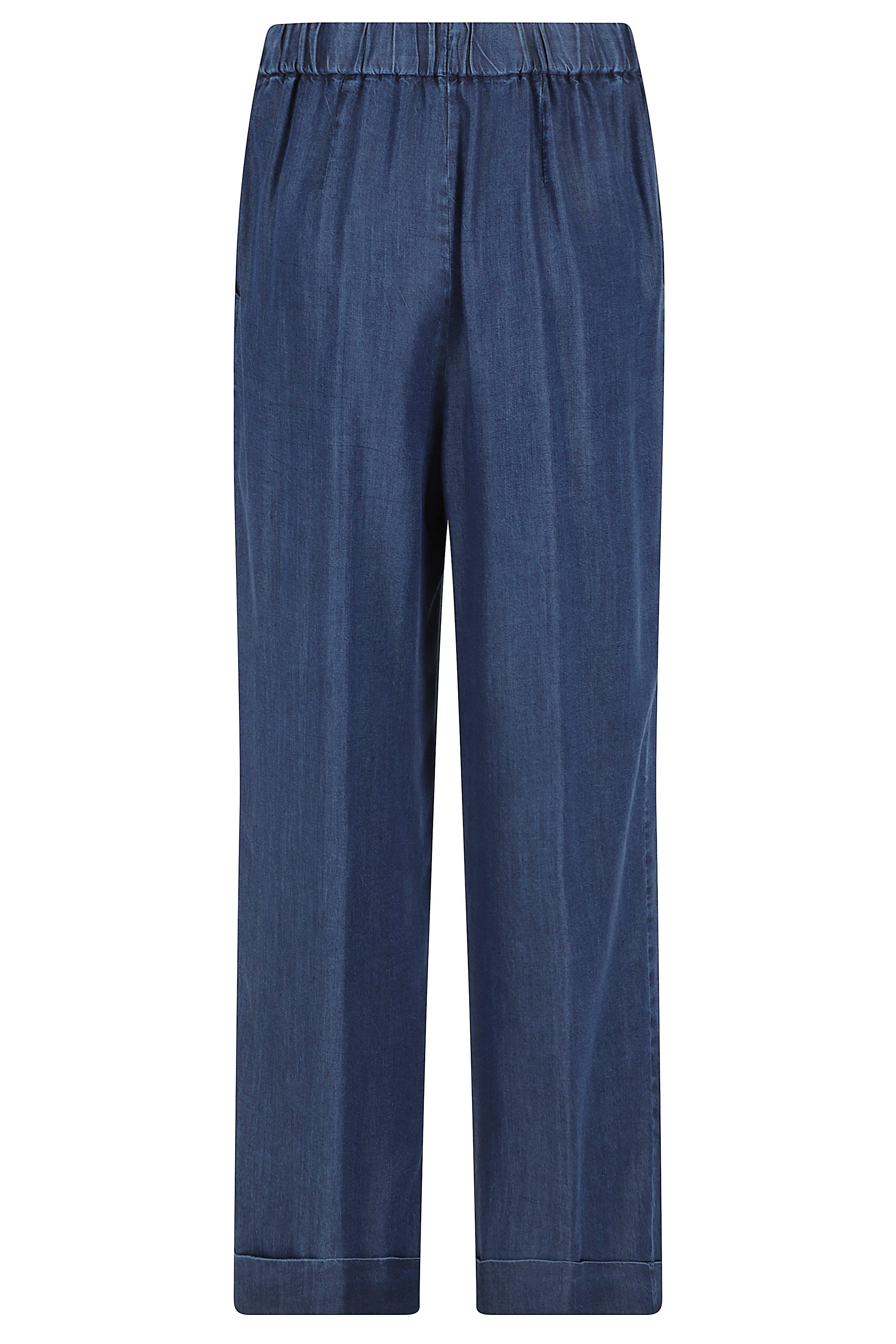 Pantalone Kirk Blue Tencel Pantaloni