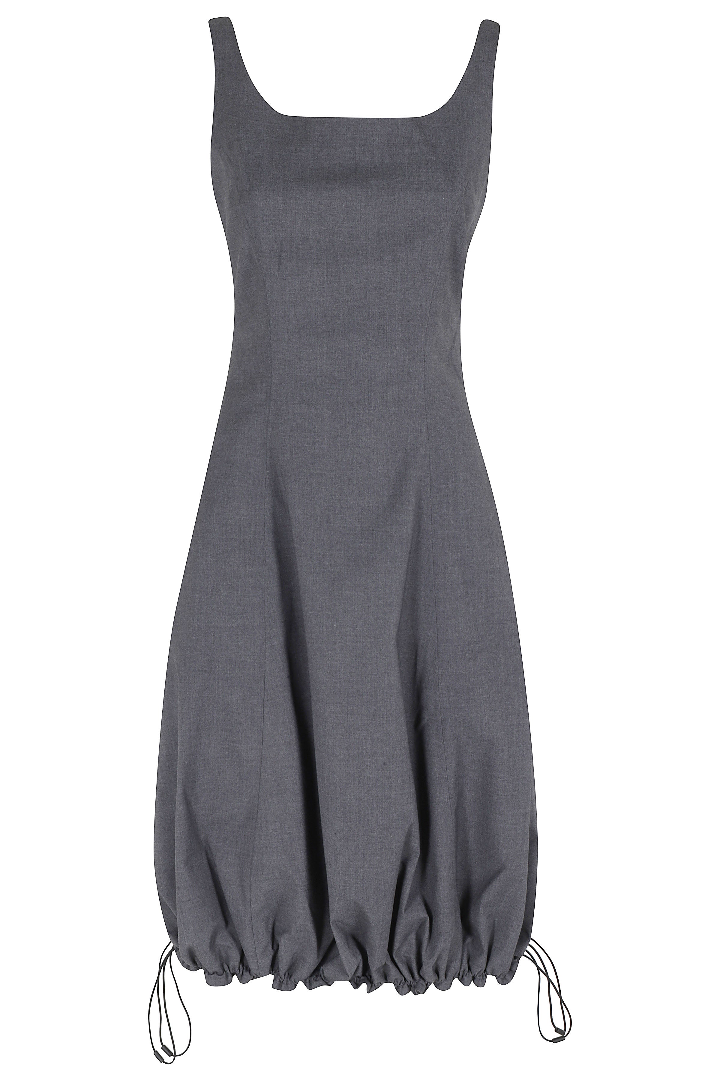 Technical Tailored Balloon Dress Grey Polyester Viscosa Elastan Abito