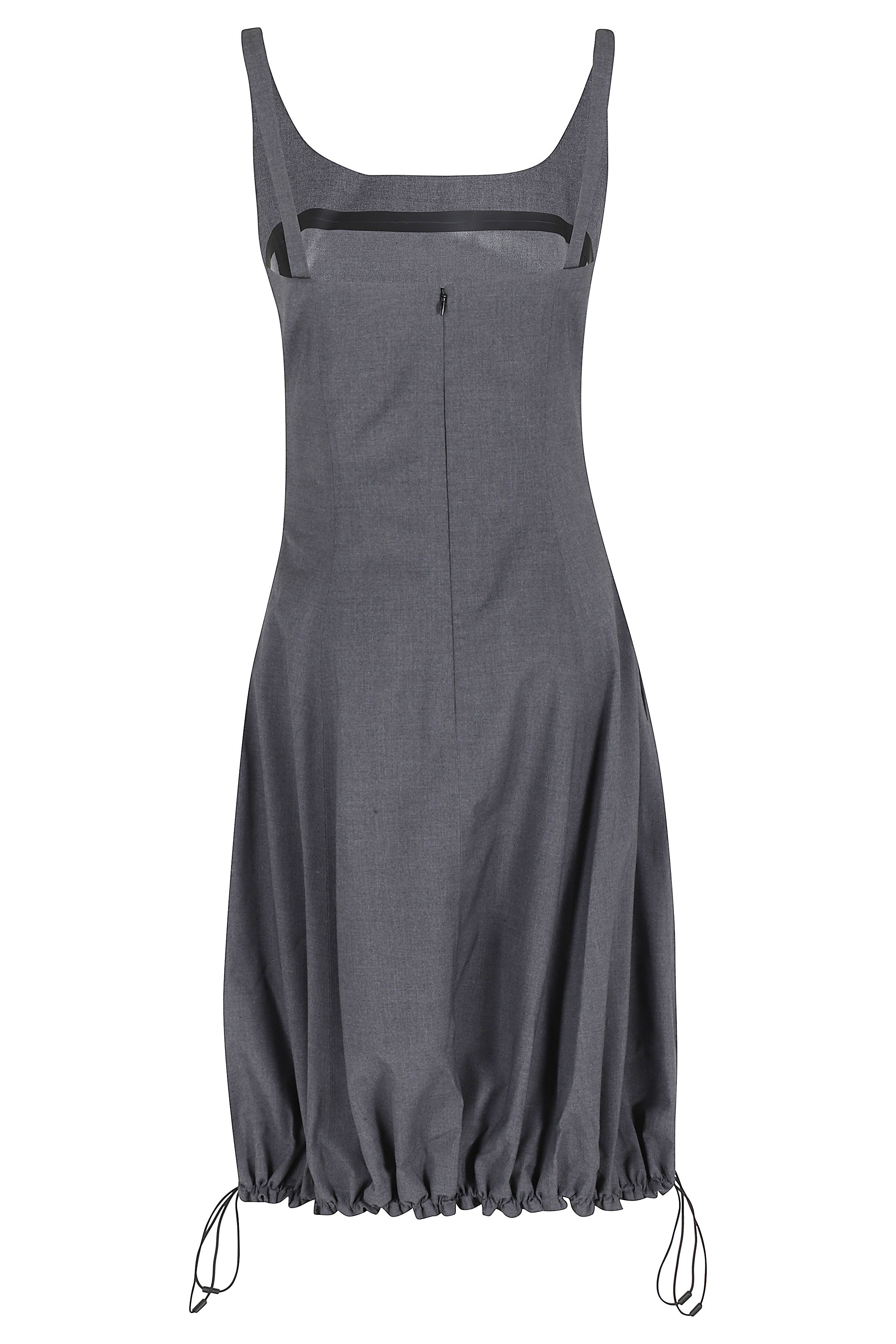Technical Tailored Balloon Dress Grey Polyester Viscosa Elastan Abito