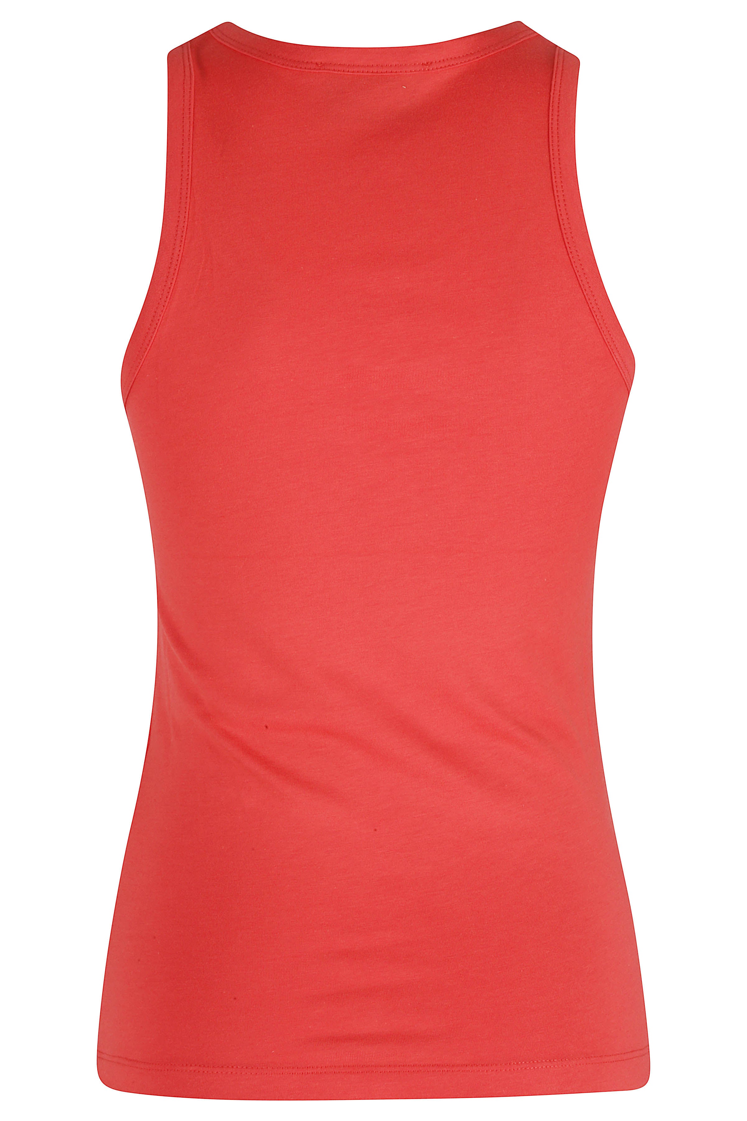 Lightweight Logo Tank Top Red Cotton Modal