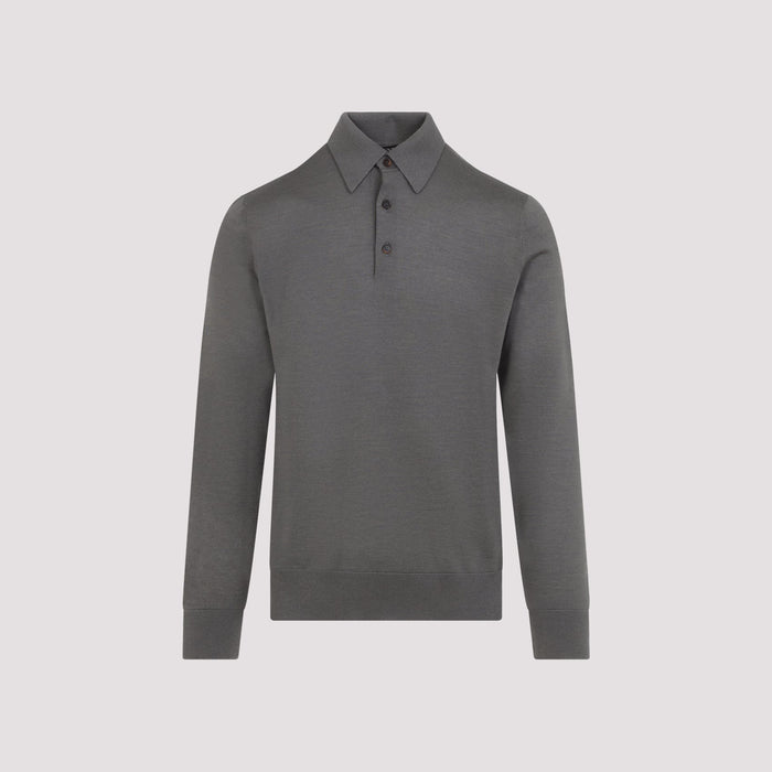 Zegna Cashmere And Silk Polo Nude & Neutrals