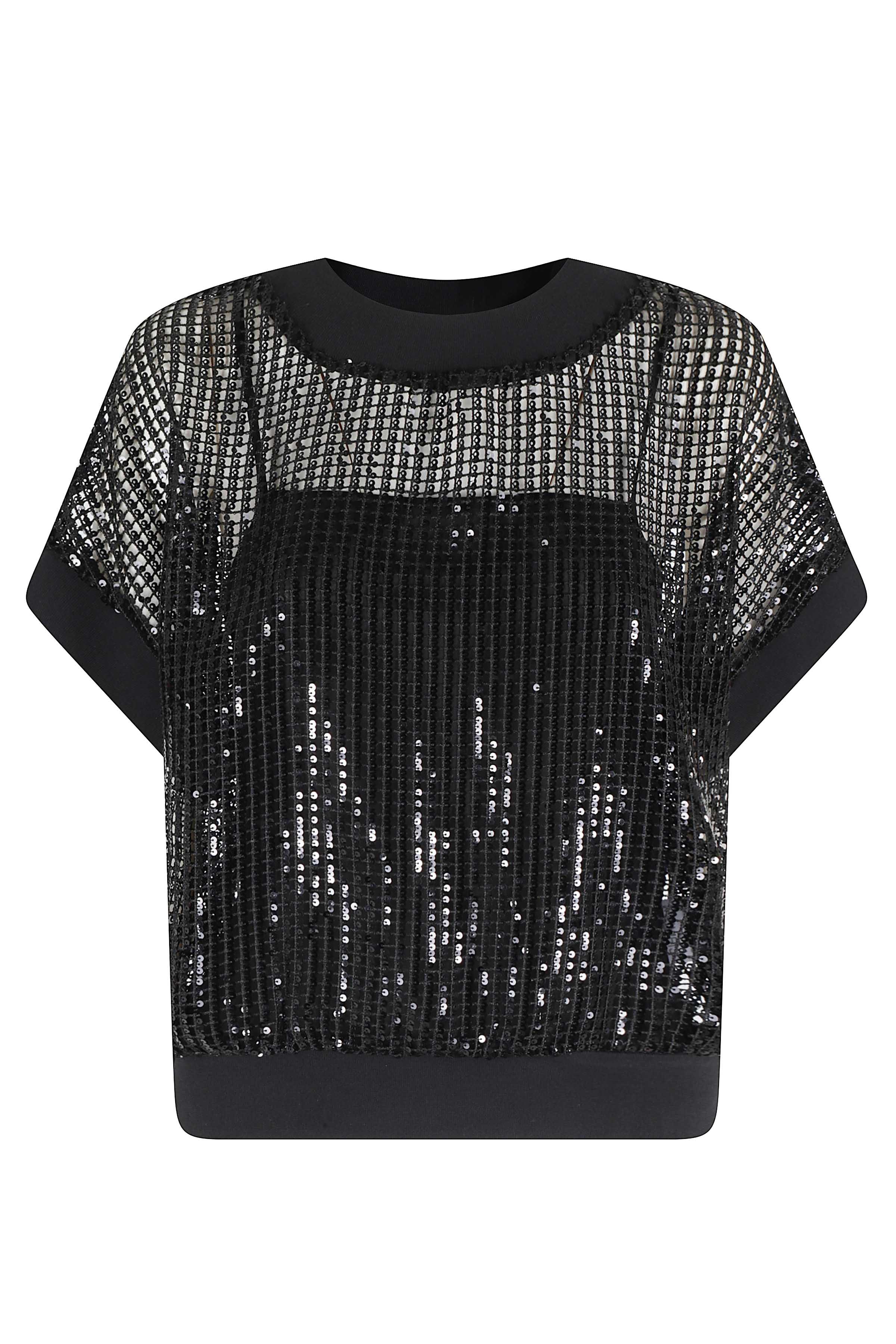 Blusa Con Top Black Poliestere 2: Viscosa Elastan
