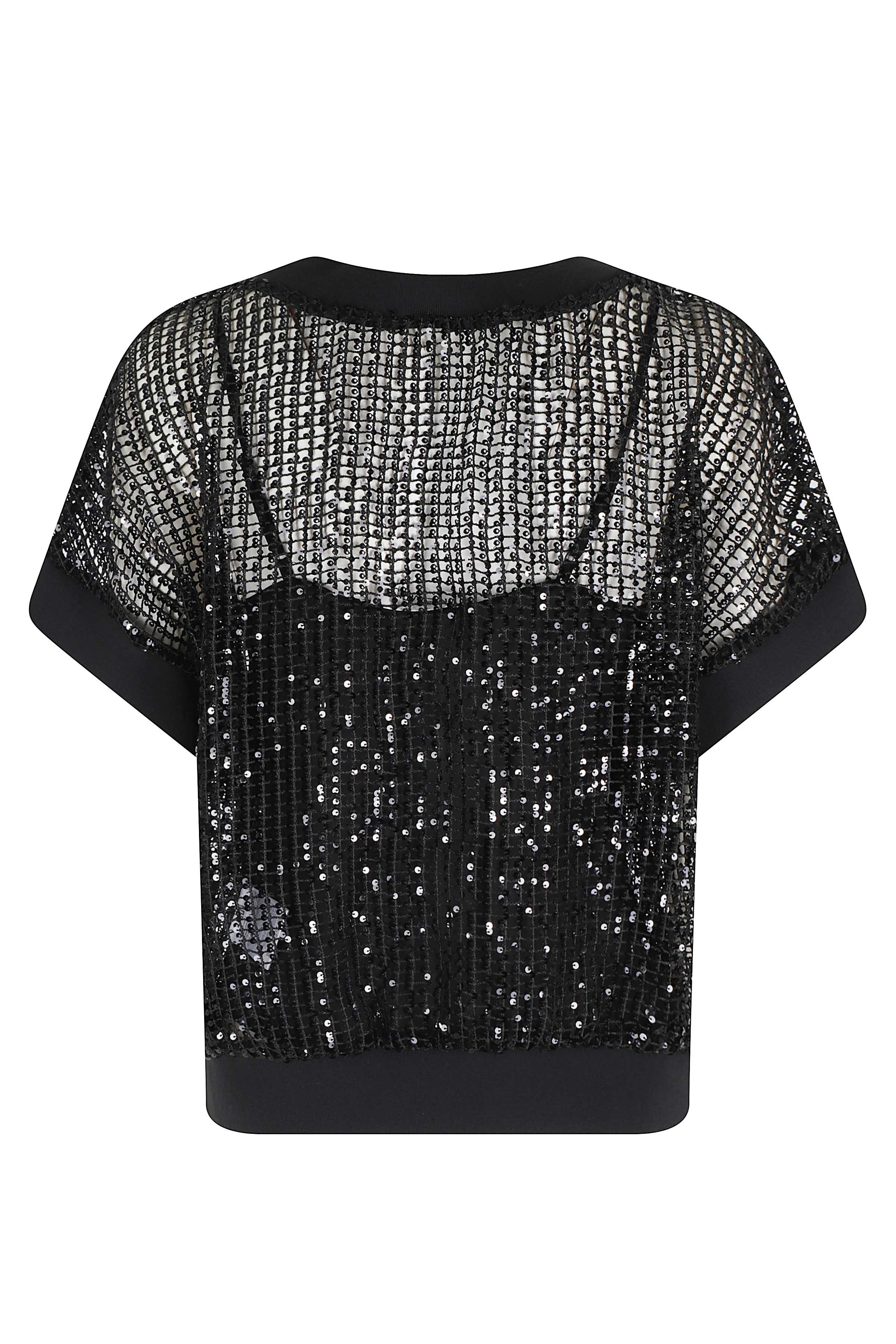 Blusa Con Top Black Poliestere 2: Viscosa Elastan