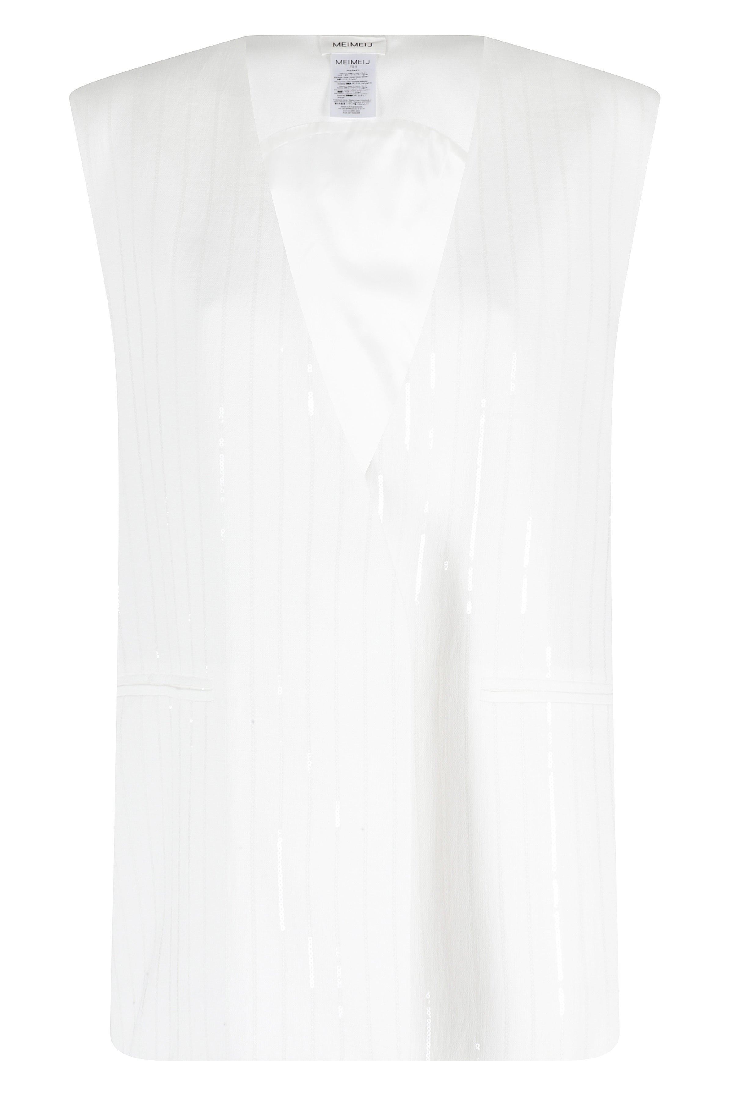 Gilet Oversize White Viscosa
