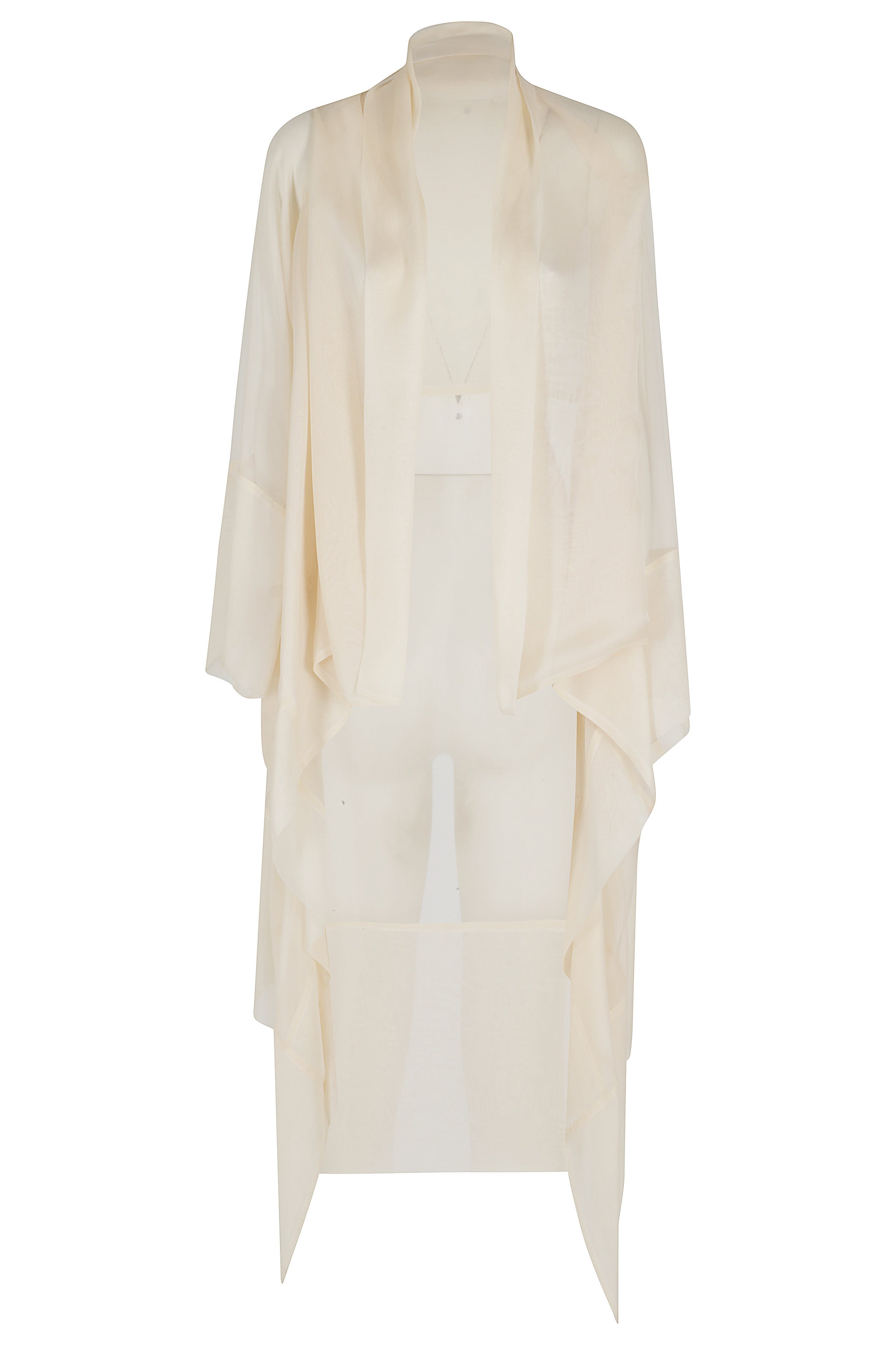 Spolverino Trasparente Lungo Nude & Neutrals Seta Giacca