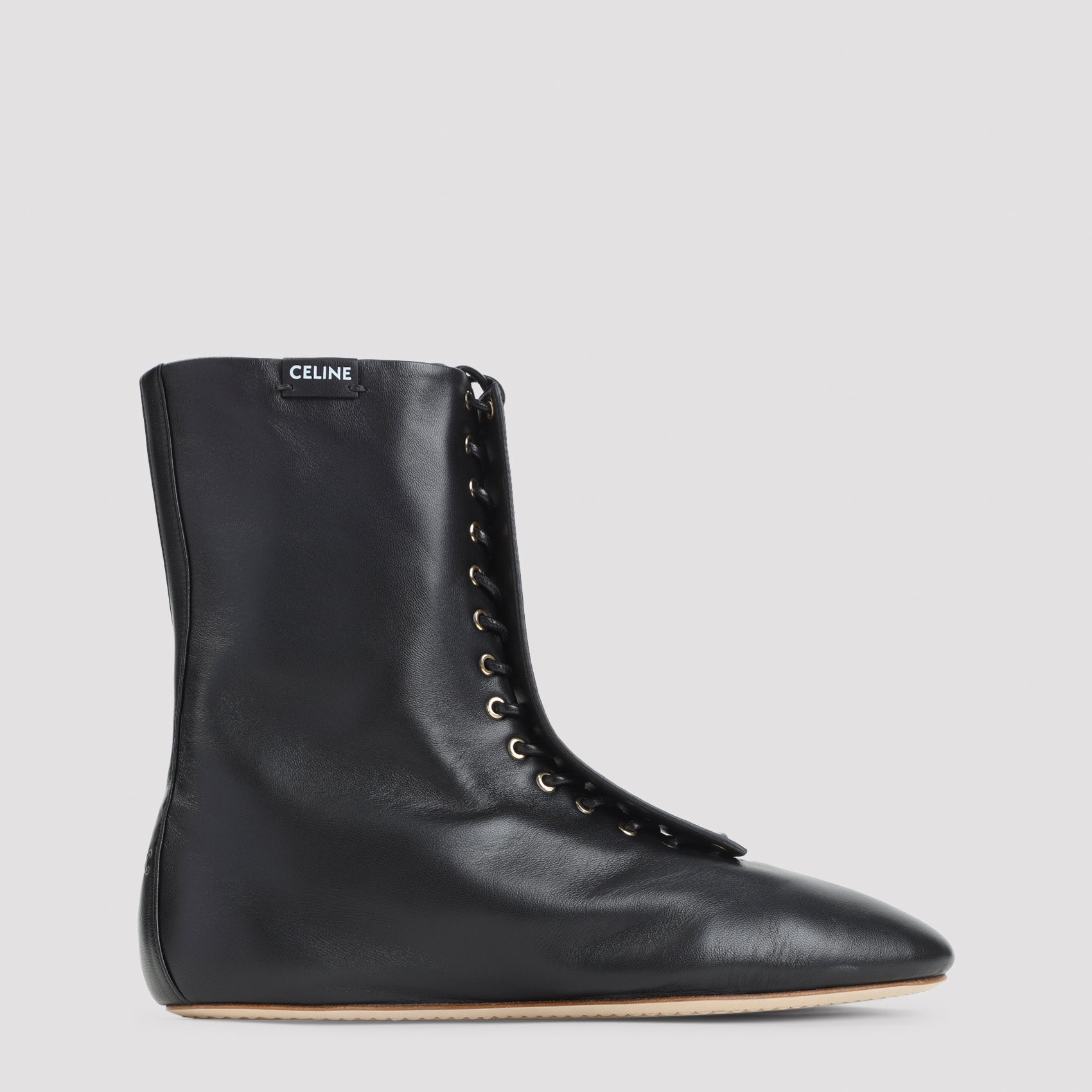 Lace-Up Boot Black Lamb Leather