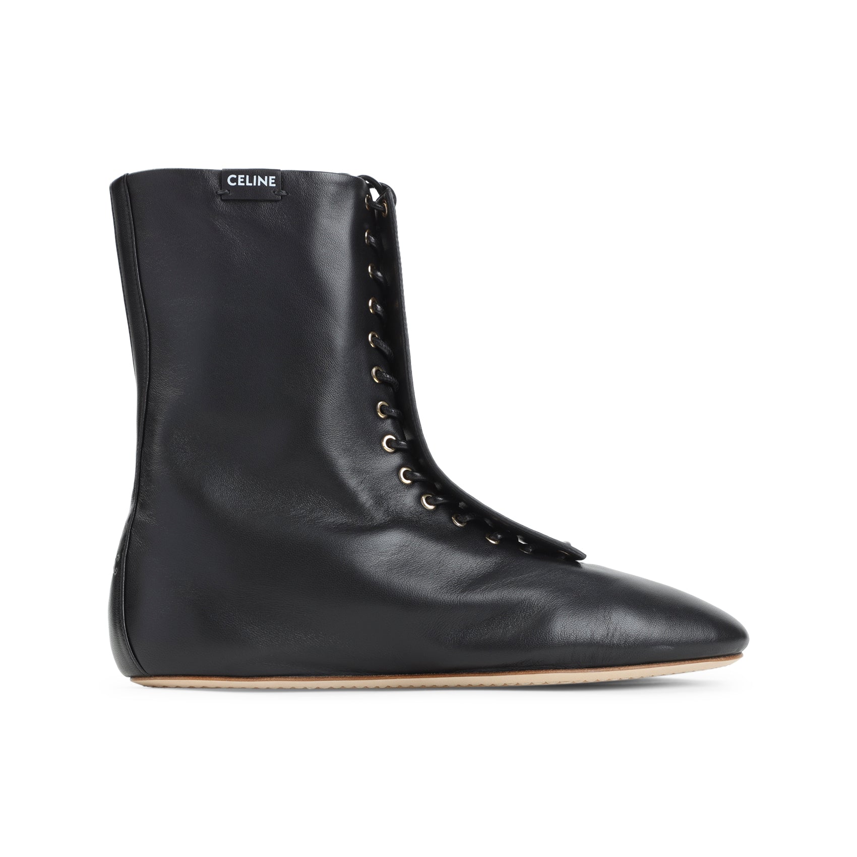 Lace-Up Boot Black Lamb Leather