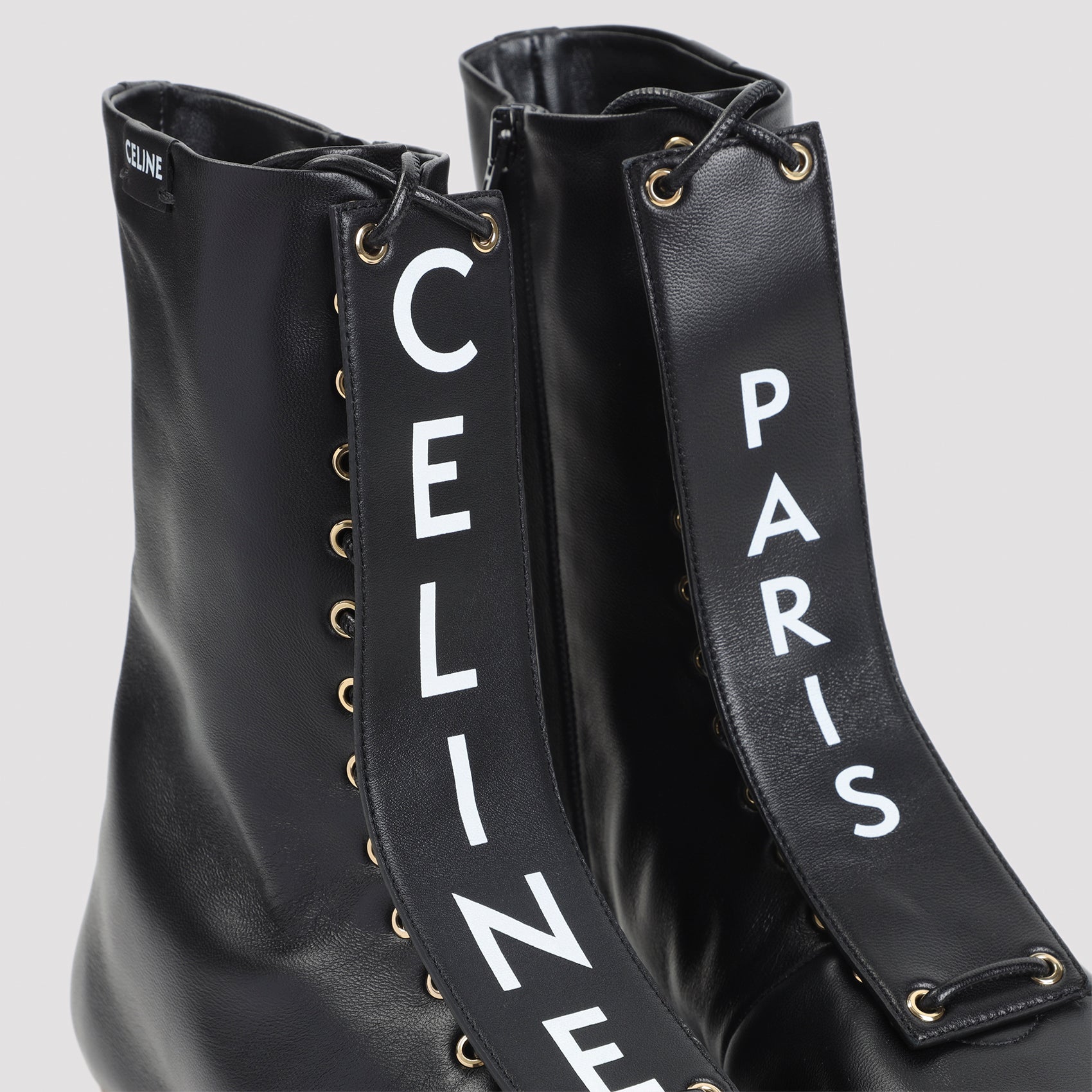 Lace-Up Boot Black Lamb Leather