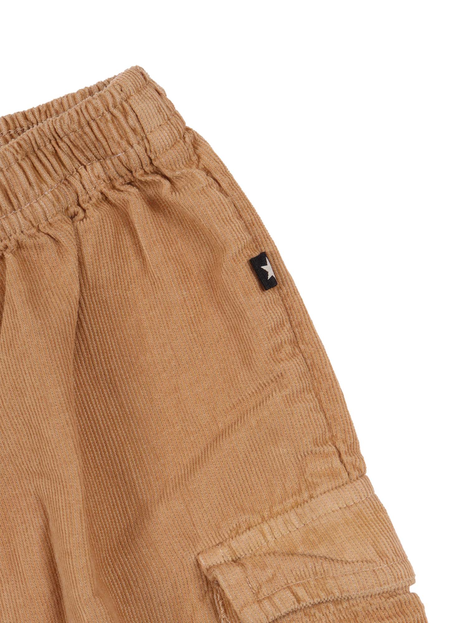 Sae Woven Pants Beige Cotton Organic