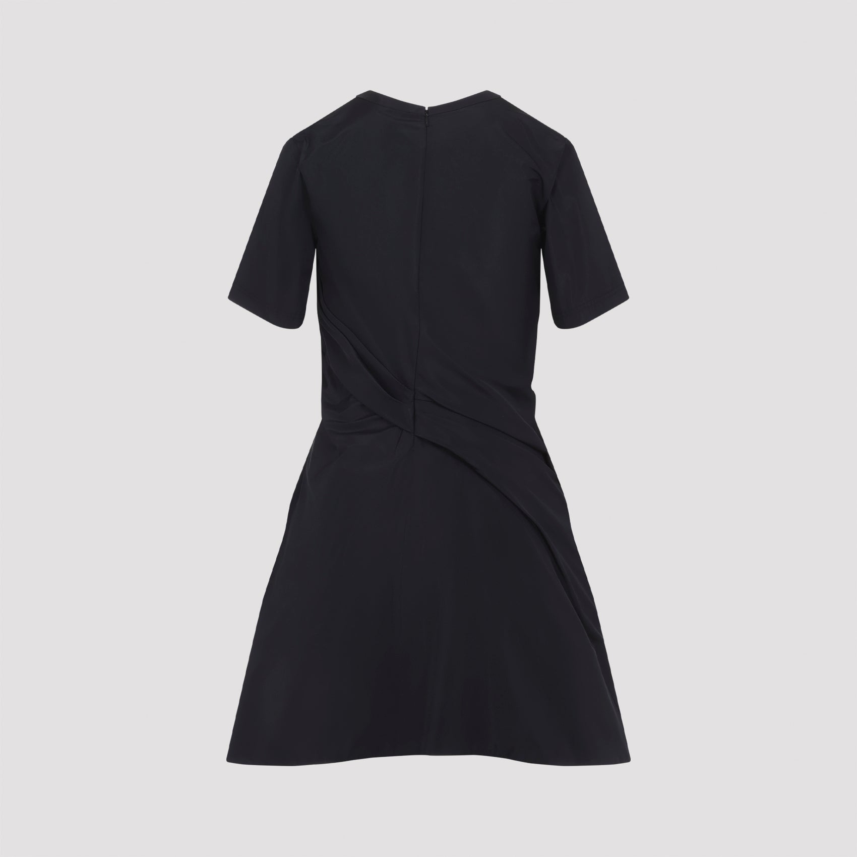 Twisted Mini Dress Black Polyester Silk