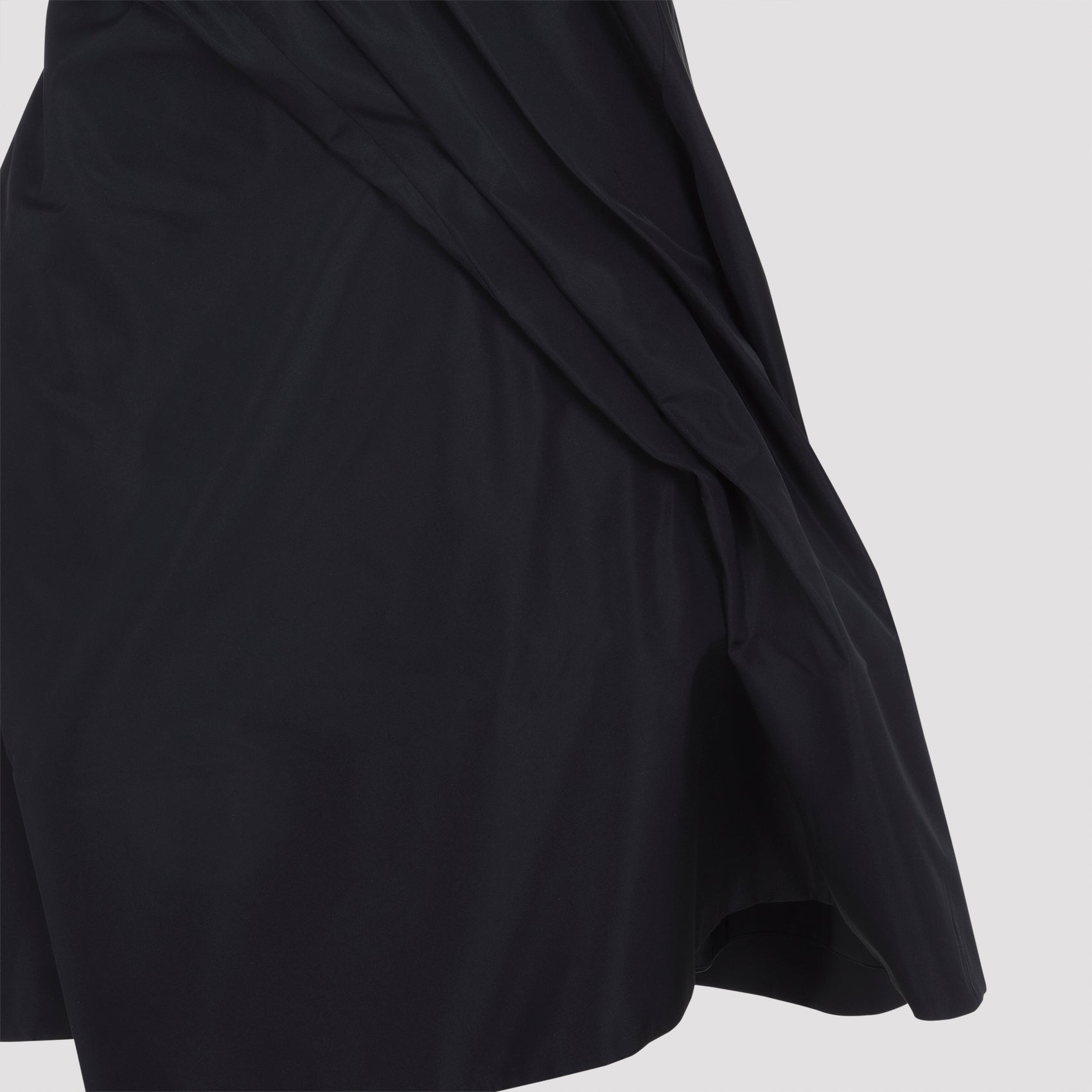 Twisted Mini Dress Black Polyester Silk