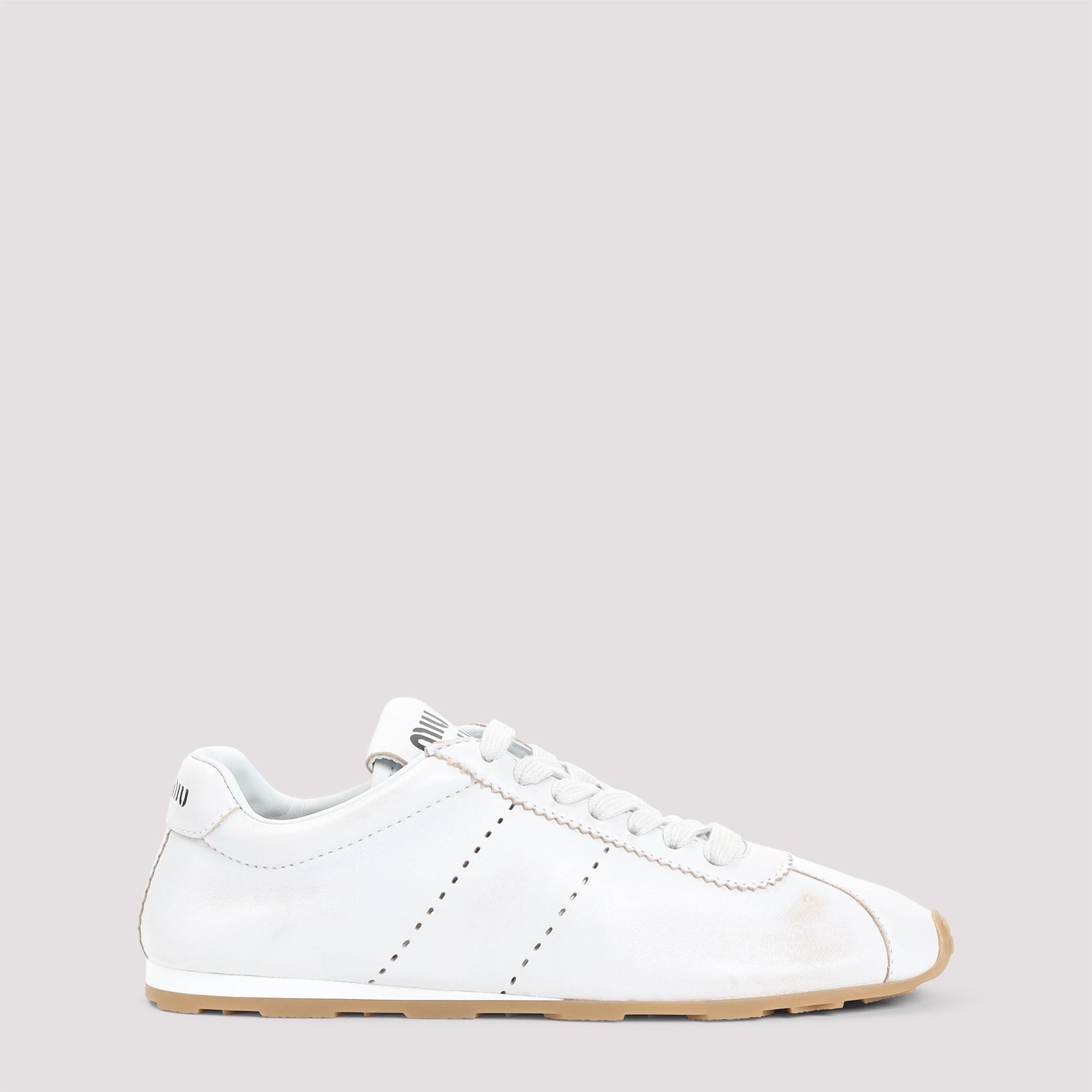 Leather Sneakers White Lamb