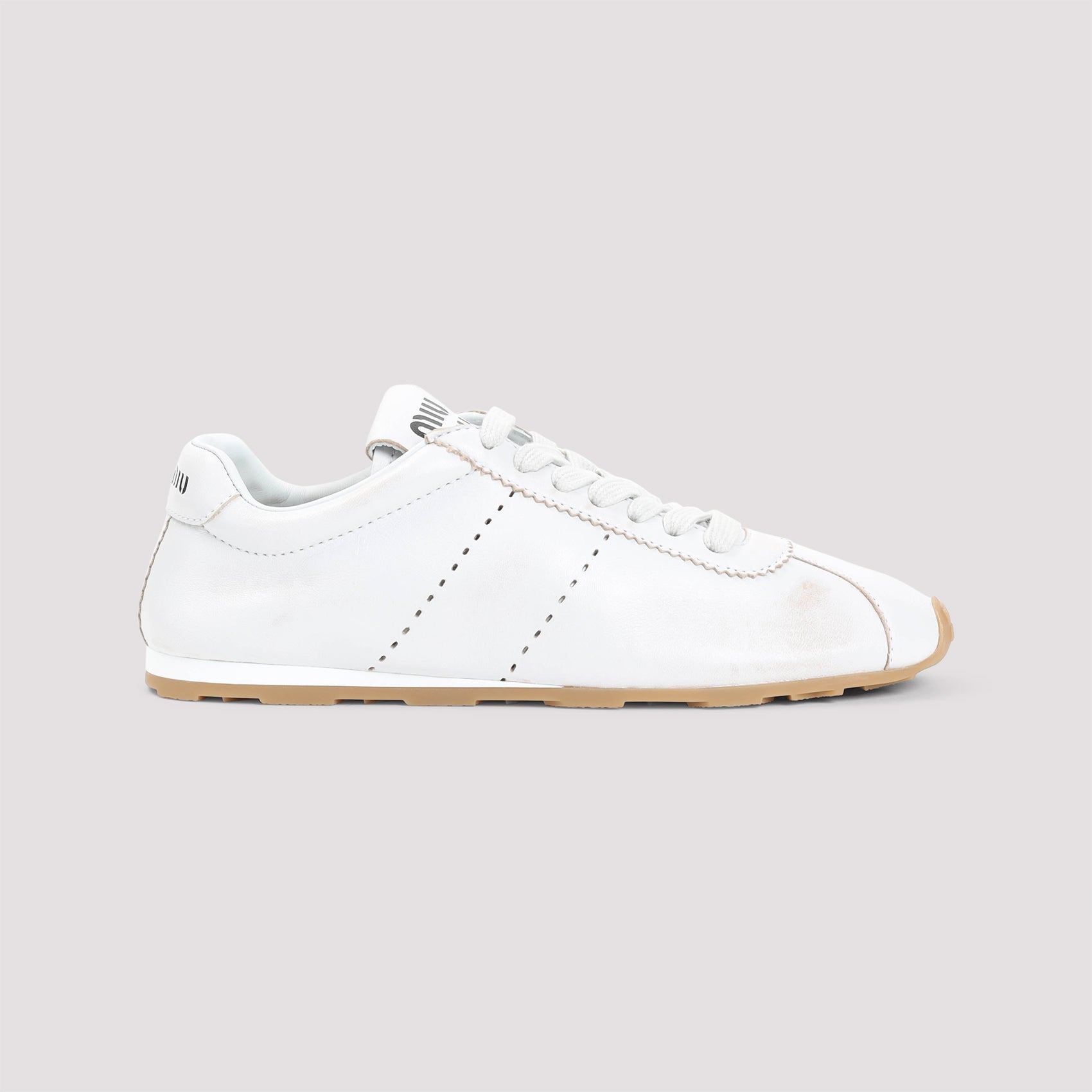 Leather Sneakers White Lamb
