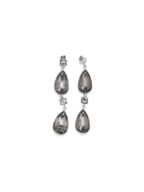 Earrings Re26 Rhodium Silver