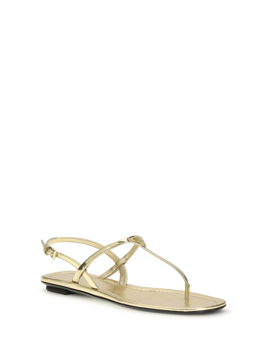 Sandals Patent Leather Platinum