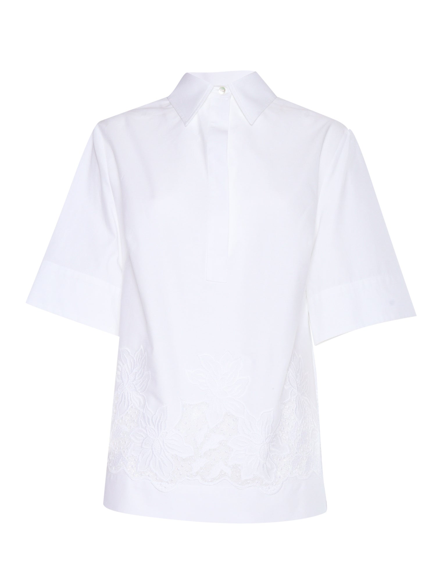 BLOUSE White Cotton Polyester