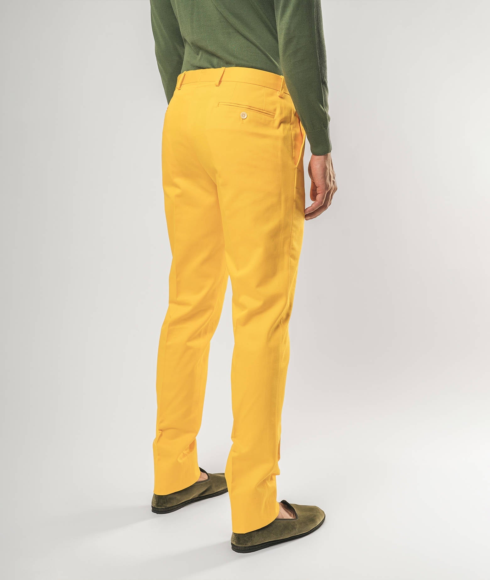 Cotton Trousers Maiorca Yellow No Pinces