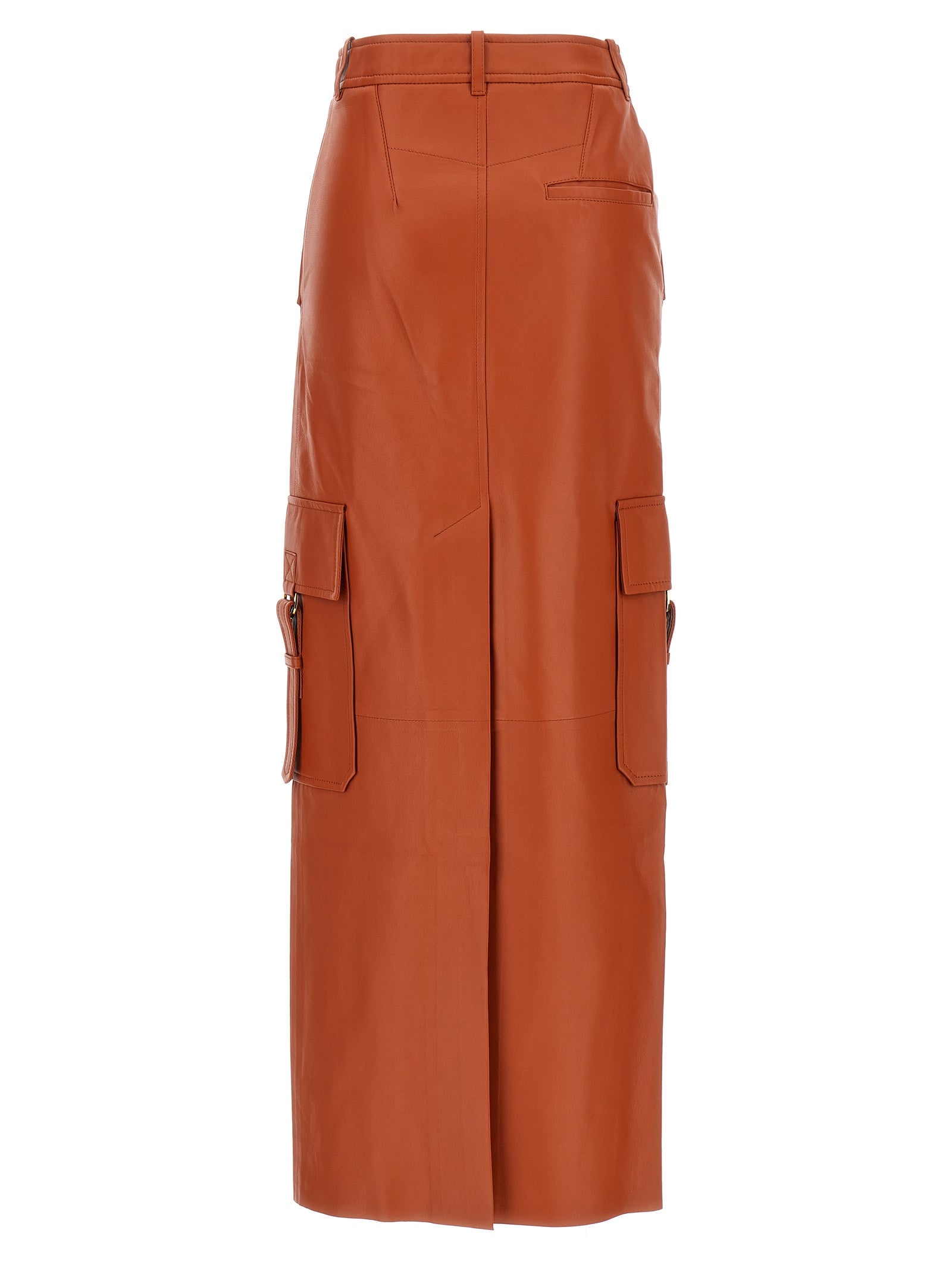 Illustration midi skirt Orange