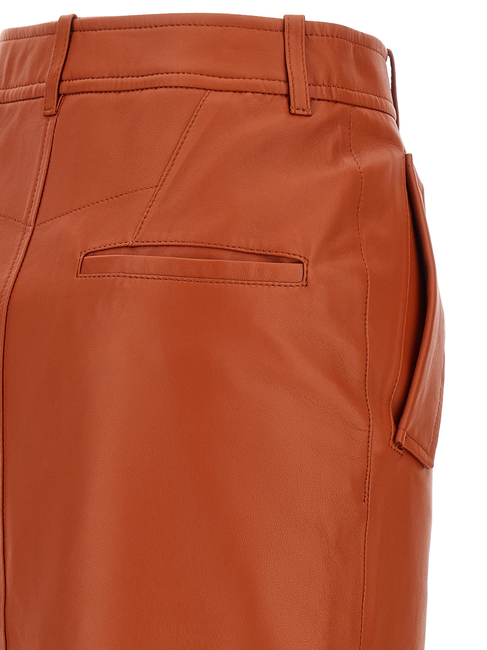 Illustration midi skirt Orange