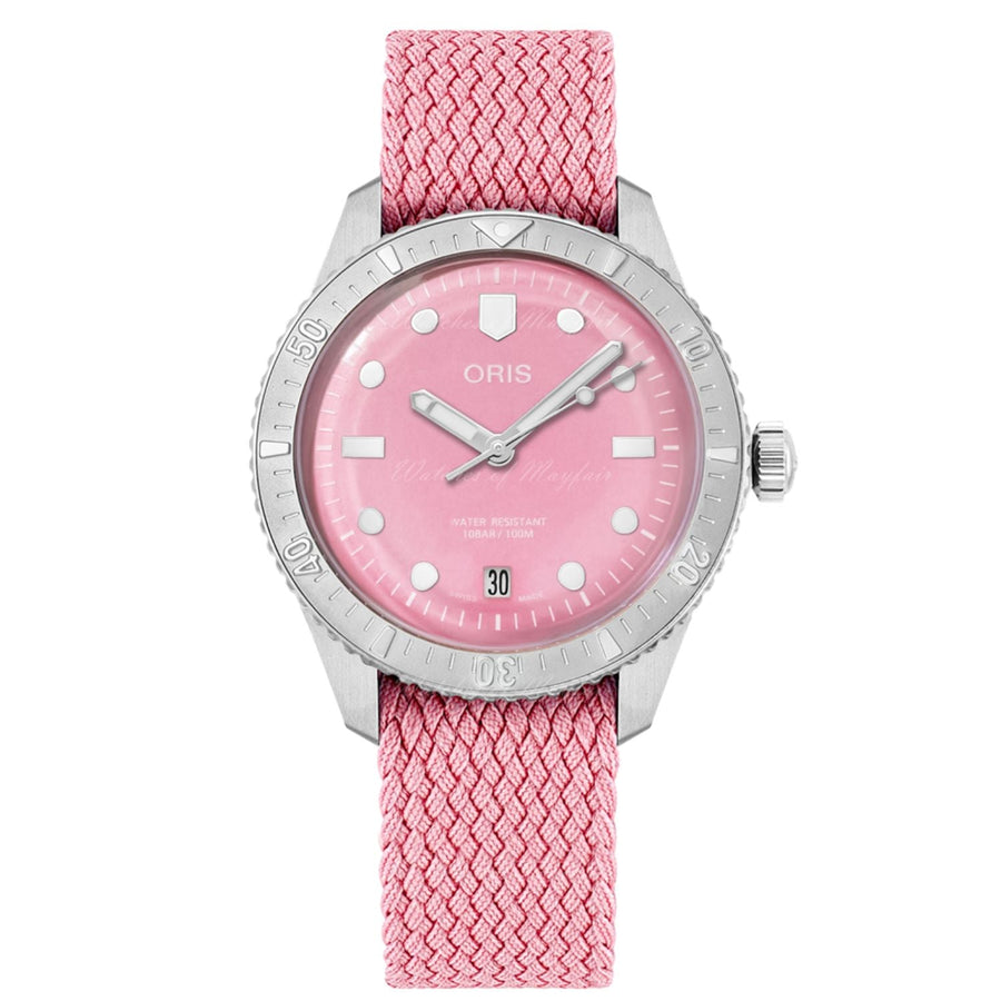 Oris Stainless steel case watch in pink