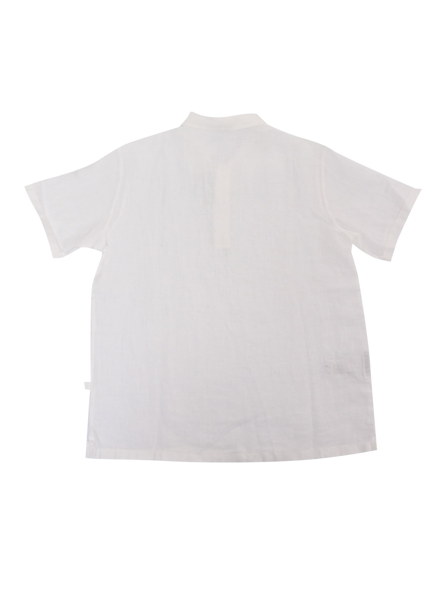 SHORT SLEEVED POLO White Linen Sleeves