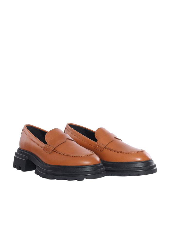 H674 Mocassino Brown Loafer