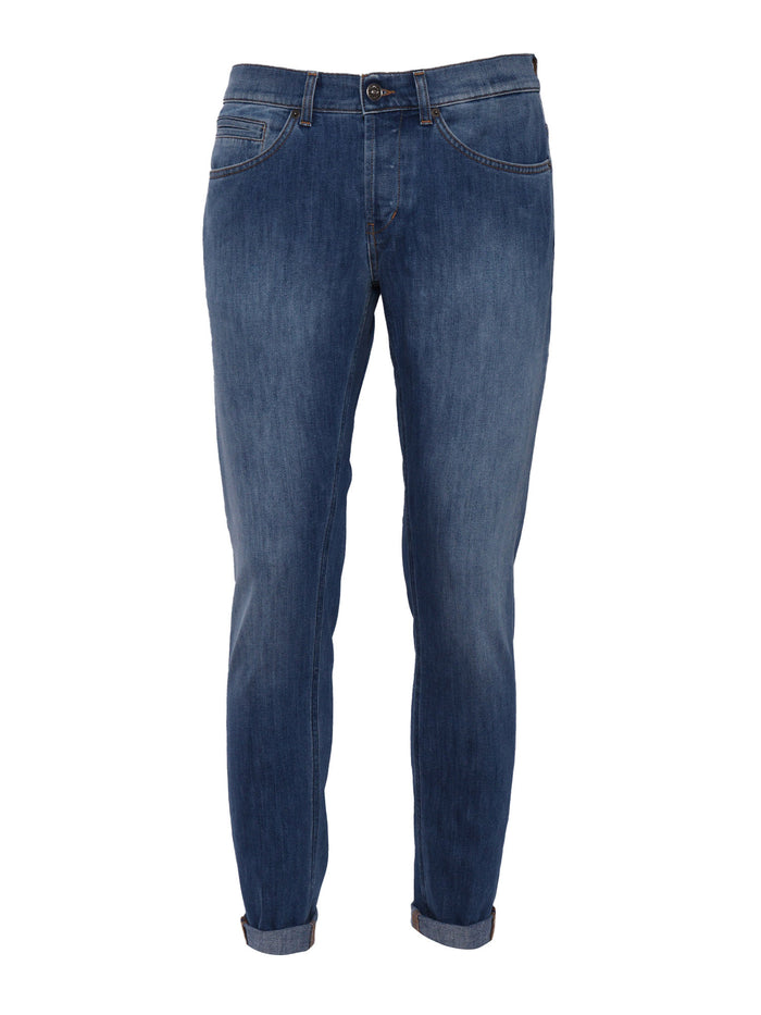 GEORGE PANTS Blue Cotton Elastomultiester Jean