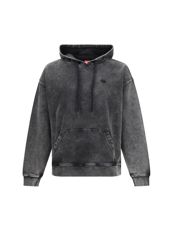 Hoodie S-Boxt-Hood-Den Black Cotton Sweatshirts