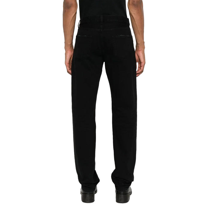 Relaxed Straight Jeans Black Cotton