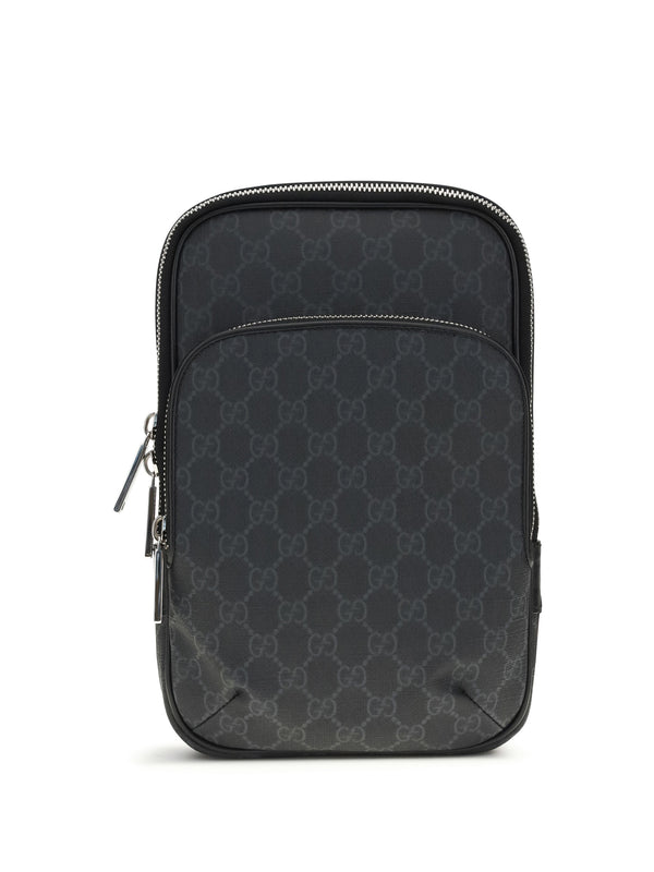 Shoulder Bag Gg Supreme Black Thermoplastic Polyurethane