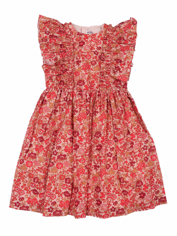 LIZZY DRESS Red Organic Cotton