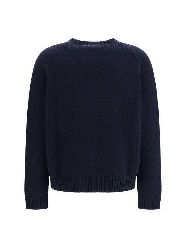 Cashmere Crewneck Sweater Parksville Navy Blue (capra Hircus)