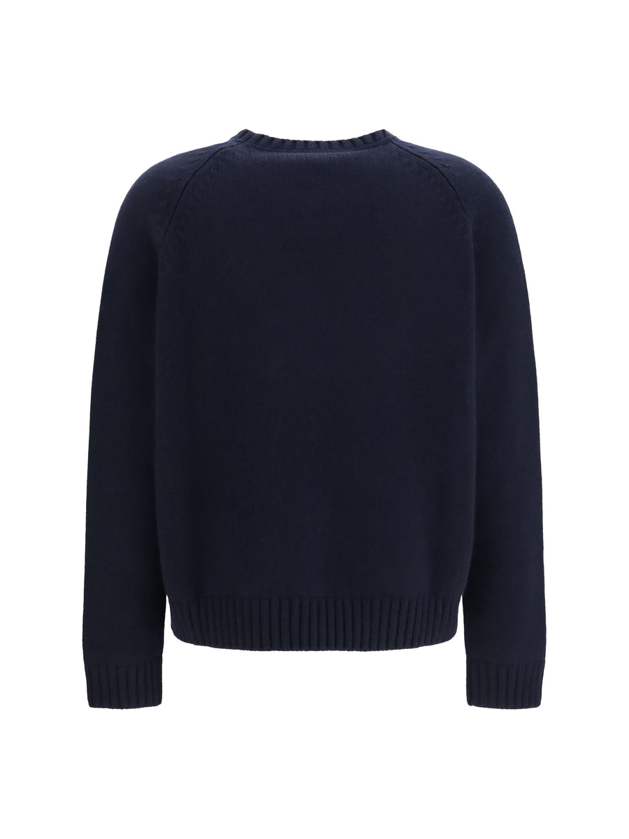 Cashmere Crewneck Sweater Parksville Navy Blue (capra Hircus)