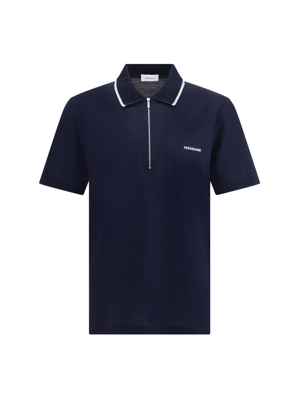 Ferragamo 100% Cotton polo in navy