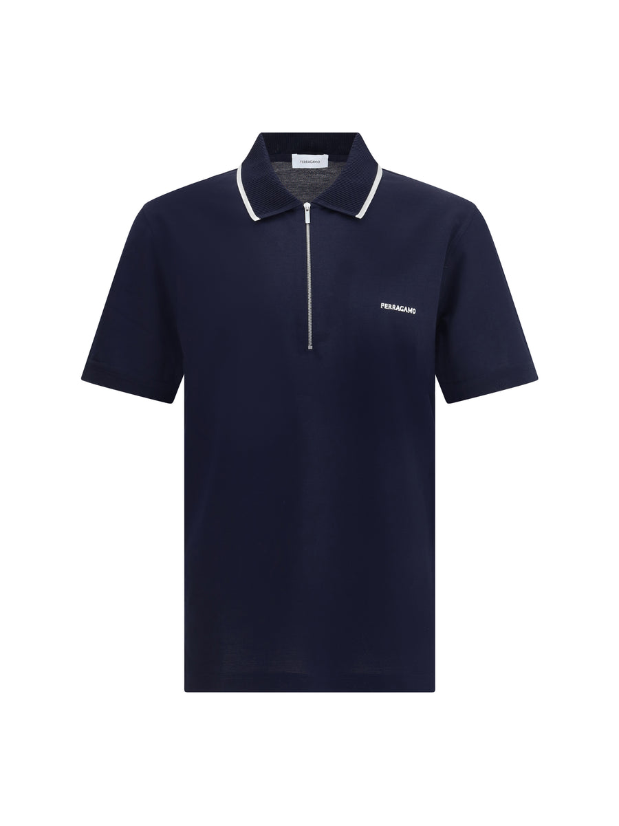 Ferragamo 100% Cotton polo in navy