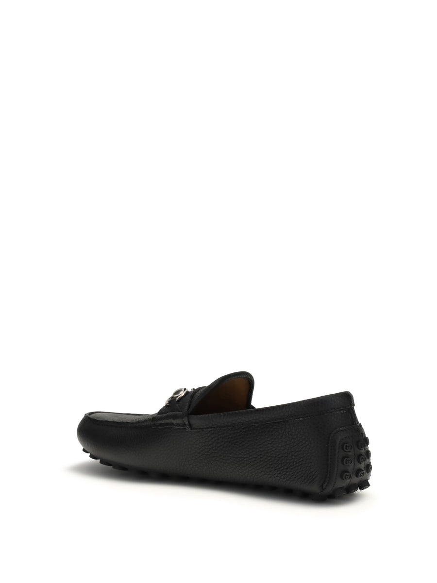 Driver Loafers Horsebit Black Black/black Calf Leather