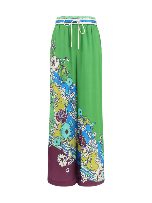Silk Pants Nanci Multicolour Trousers