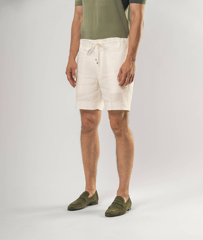 Linen Shorts Antibes White