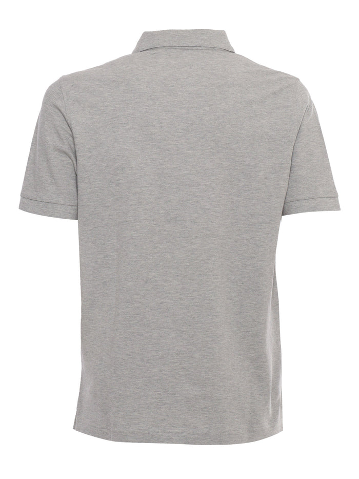 Gray polo Brown Cotton Elastane Shirt
