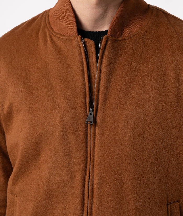 Cashmere Bomber Jacket Cervino Brown Sportswear (no Padding)