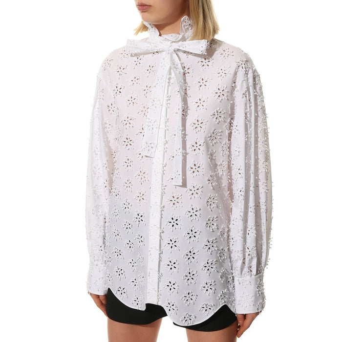 Cotton Shirt White Polyester