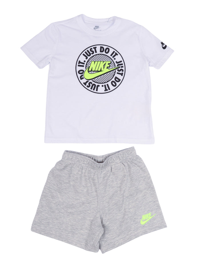 Nkb B Nsw Ft Short Set Grey Cotton Polyester Jumpsuit