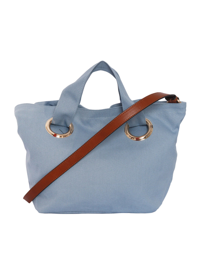 BAG Blue Cotton Fabric 2 Handbag