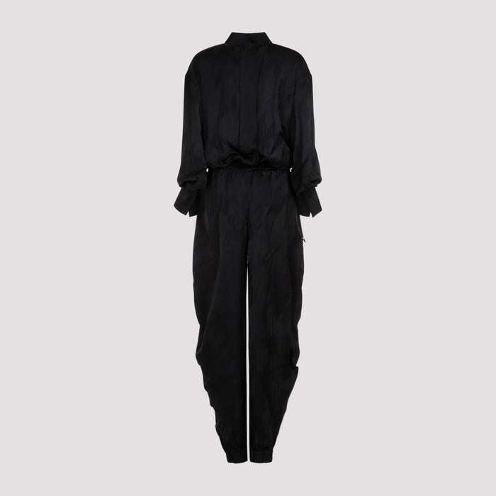 Overall Jumpsuit Black Viscose Dress