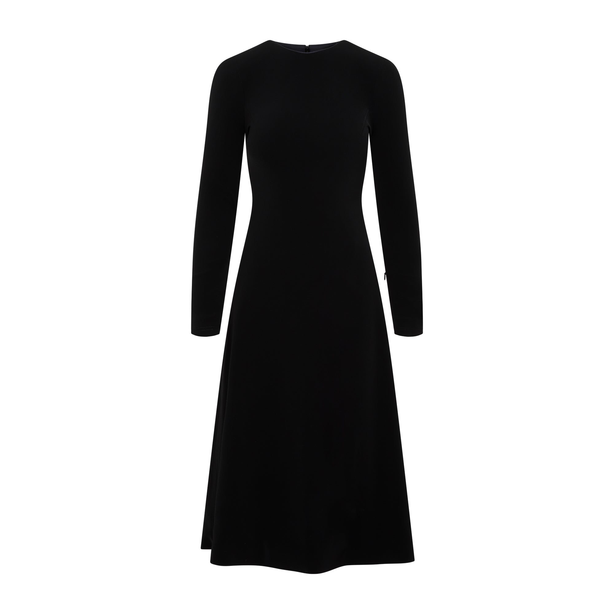 Dress Black Polyester Elastan