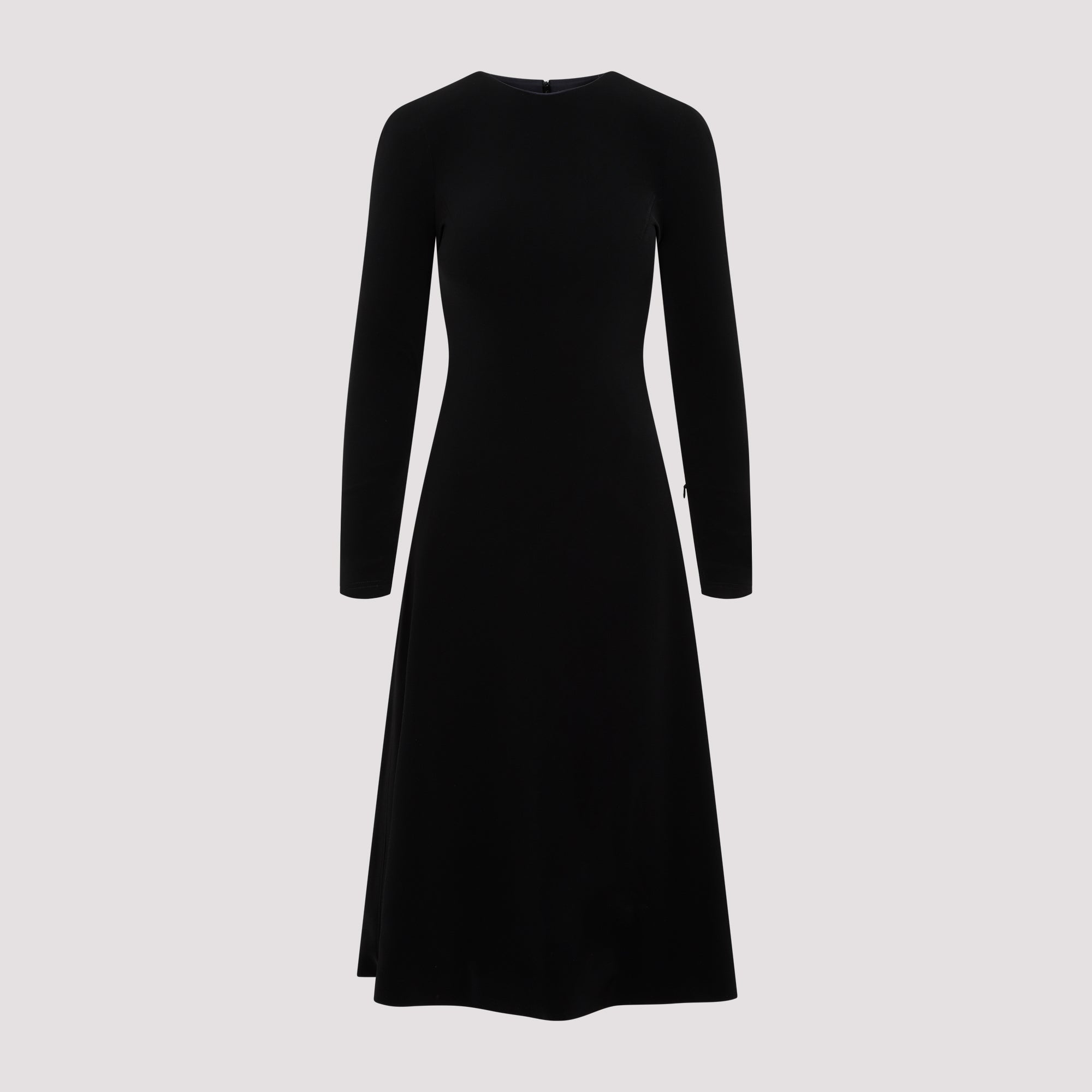 Dress Black Polyester Elastan